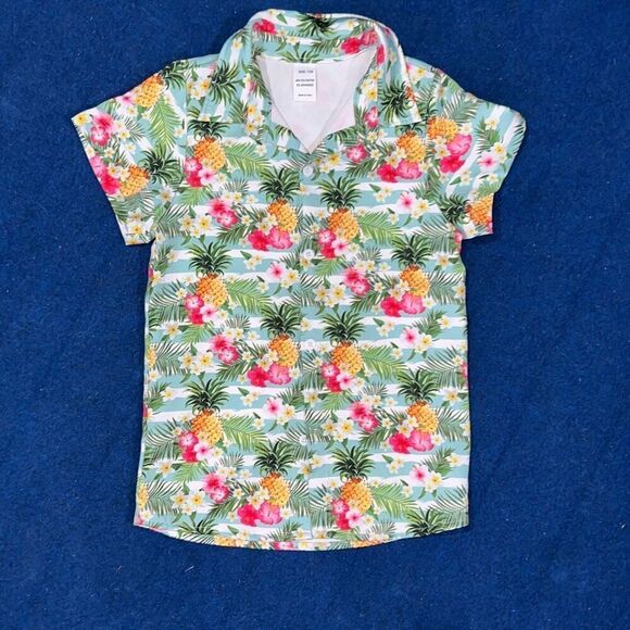 Flower Pineapple Hawaiian Shirt - Picture 1 of 3